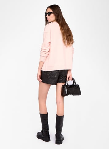 Gilet droit en cachemire ZADIG&VOLTAIRE Rose